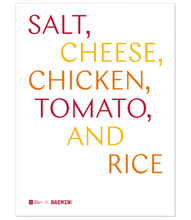 Load image into Gallery viewer, Art Book - Salt, Cheese, Chicken, Tomato, and Rice