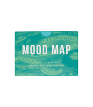 Load image into Gallery viewer, Packaging for 'Mood Map' cards featuring text on a teal background with graphical elements.