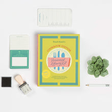 Load image into Gallery viewer, Personal Library Kit Cookbook Edition Kit With Paperboard Box, Date Stamp, Ink Pad, Paper Cards And Pockets