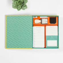 Load image into Gallery viewer, Personal Library Kit Cookbook Edition Kit With Paperboard Box, Date Stamp, Ink Pad, Paper Cards And Pockets