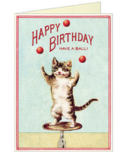 Load image into Gallery viewer, Happy Birthday Juggling Cat Notecards