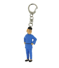 Load image into Gallery viewer, PVC Keyring: Tintin Blue Lotus (Small)