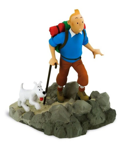 RESIN COLLECTIBLE: Tintin and Snowy Hiking