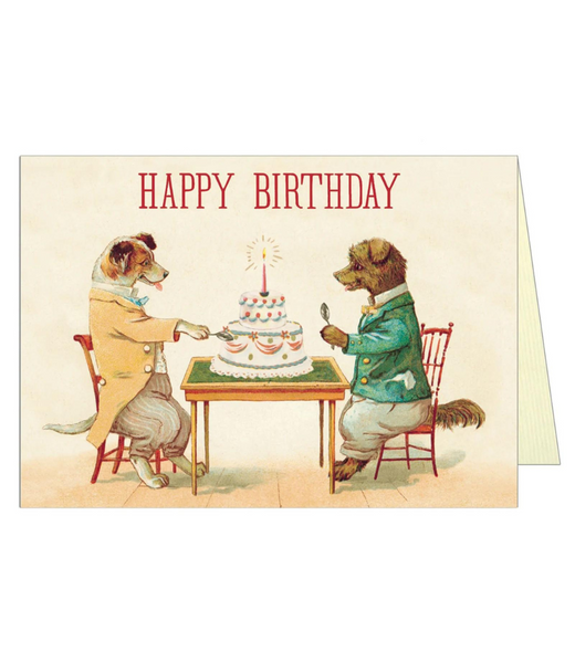 Cavallini HAPPY BIRTHDAY DOGS N CAKE NOTECARDS
