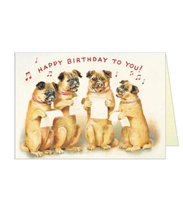 Happy Birthday Dogs 4 Notecards