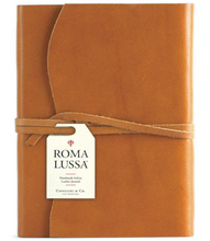 Load image into Gallery viewer, Cavallini JOURNAL ROMA LUSSA 5 X 7 SADDLE TAN LEATHER
