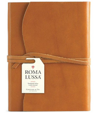 Load image into Gallery viewer, Journal Roma Lussa 5 X 7 Saddle Tan Leather
