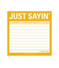 Load image into Gallery viewer, Just Sayin Adhesive Paper Notepad
