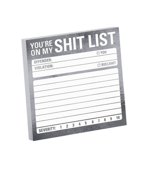 Shit List Sticky Note
