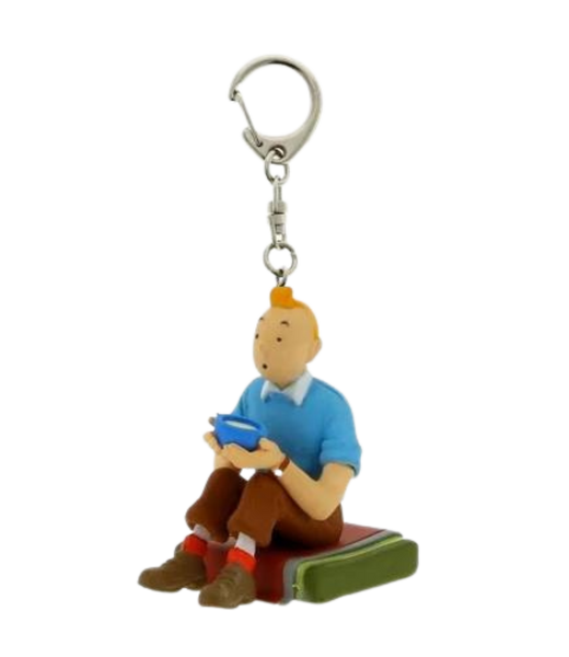 PVC Keyring Tintin Seated Tibet Small