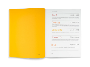 Art Book - Salt, Cheese, Chicken, Tomato, and Rice