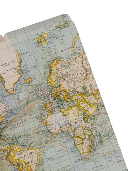 World Map File Folders 12 In Set – Art&Science