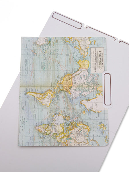 World Map File Folders 12 In Set – Art&Science