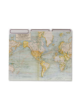 Load image into Gallery viewer, Cavallini World Map File Folders 12 In Set
