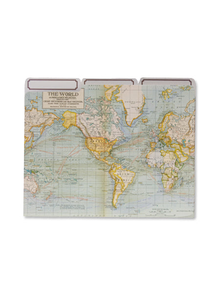 World Map File Folders 12 In Set – Art&Science