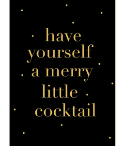 Chlea Paperie GREETING CARD MERRY LITTLE COCKTAIL