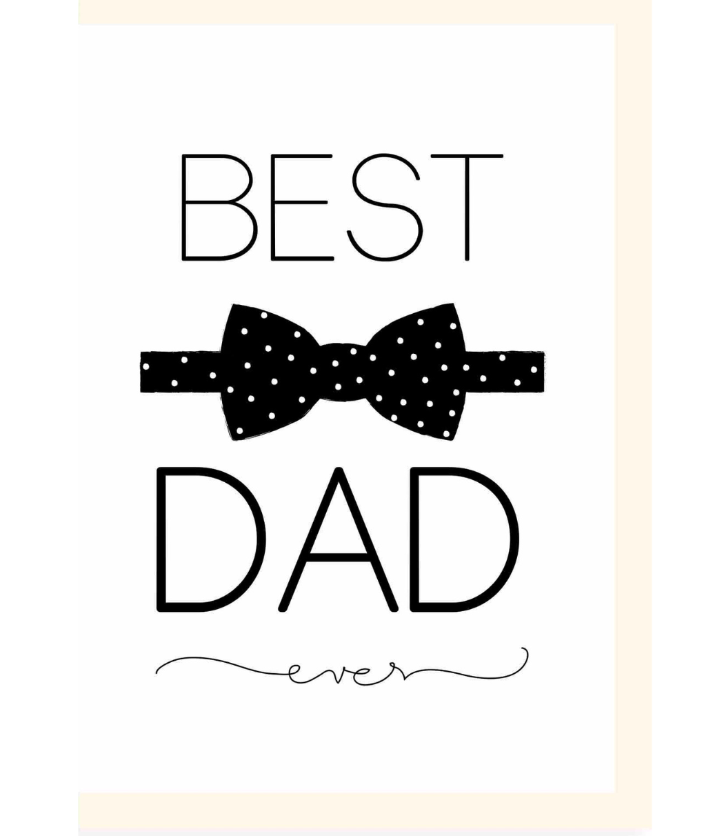 Chlea Paperie GREETING CARD BEST DAD BOWTIE