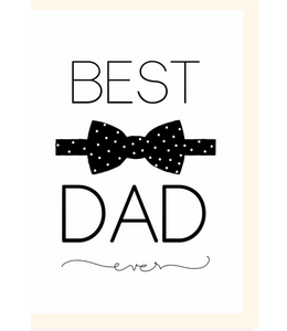 Chlea Paperie GREETING CARD BEST DAD BOWTIE