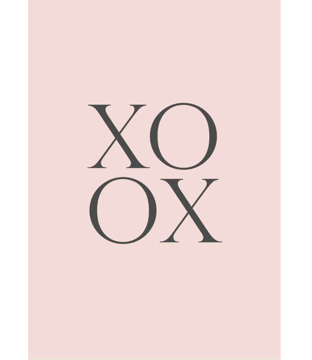 Chlea Paperie GREETING CARD XOOX PINK