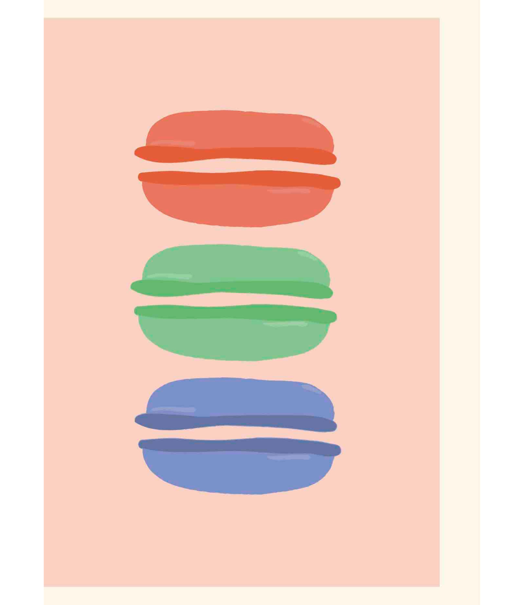 Chlea Paperie GREETING CARD MACARON TRIO