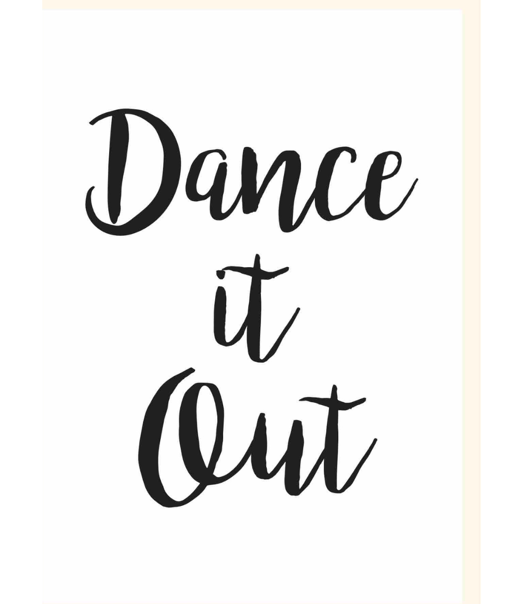 Chlea Paperie GREETING CARD DANCE IT OUT LETTERING