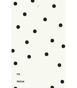 Chlea Paperie GIFT TAG DOTS BLACK
