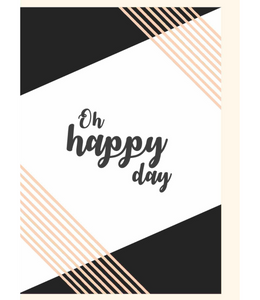 Chlea Paperie GREETING CARD OH HAPPY DAY TRIANGLES
