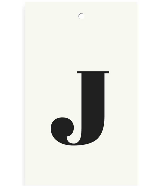 Chlea Paperie GIFT TAG ALPHABET J