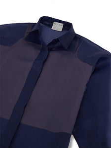 Shopatvelvet Marco Organza Shirt in Navy