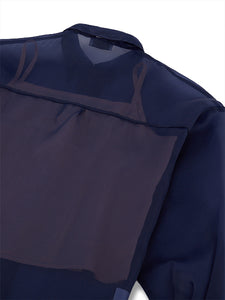 Shopatvelvet Marco Organza Shirt in Navy