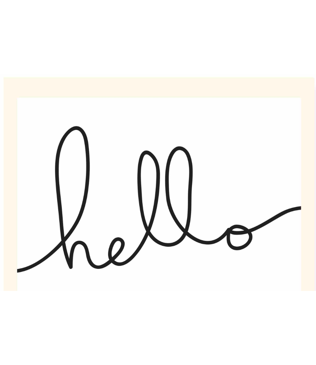 Chlea Paperie GREETING CARD HELLO HANDWRITTEN