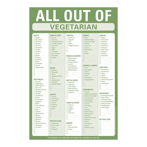 Knock Knock ALL OUT OF (VEGETARIAN) MAGNET