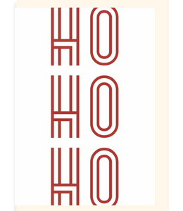 Greeting Card Ho Ho Ho Red