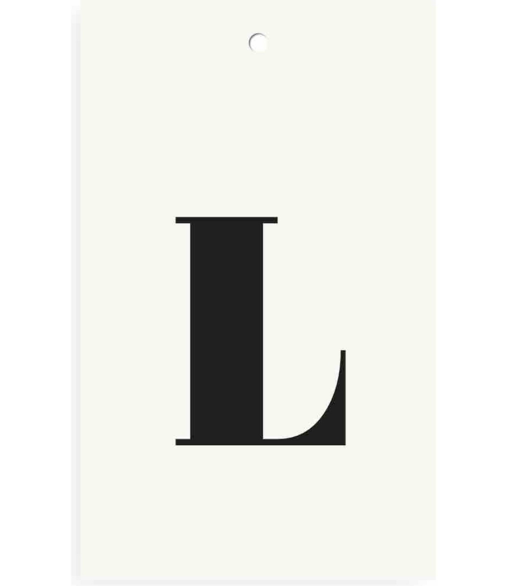 Gift Tag Alphabet L – Art&Science