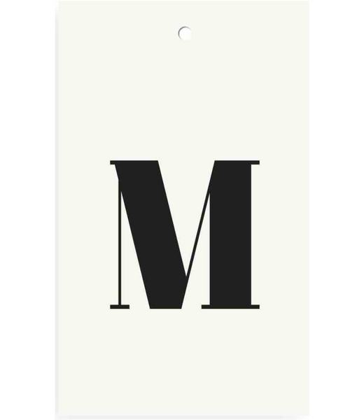 Chlea Paperie GIFT TAG ALPHABET M