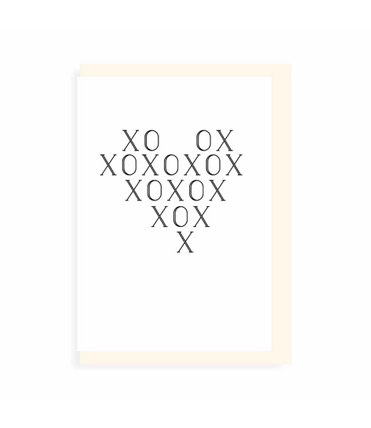 Greeting Card Xo Heart Stitch