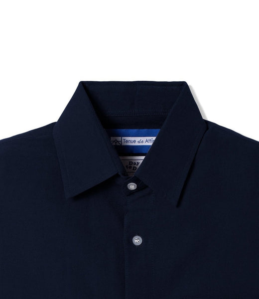 Tenue De Attire Day Trader Navy Short Sleeve Shirt