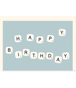 Chlea Paperie GREETING CARD WORD TILES BIRTHDAY