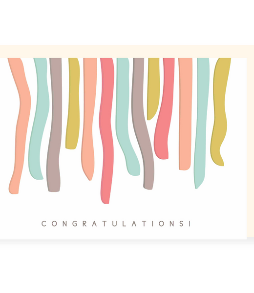 Chlea Paperie GREETING CARD STREAMER HANGING MULTICOLOR