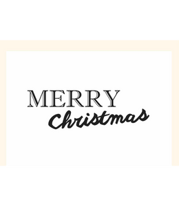 Chlea Paperie GREETING CARD MERRY CHRISTMAS BLACK AND WHITE