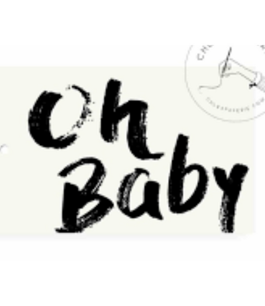 Chlea Paperie GIFT TAG OH BABY BRUSH
