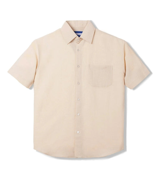 Day Trader Cream Short Sleeve Shirt