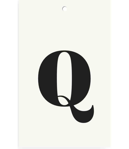 Chlea Paperie GIFT TAG ALPHABET Q