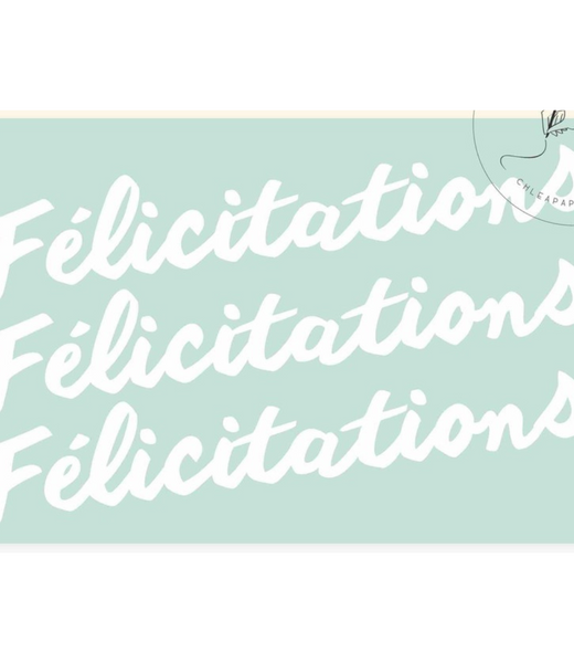 Chlea Paperie GREETING CARD FELICITATIONS