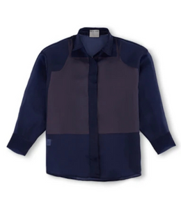 Shopatvelvet Marco Organza Shirt in Navy