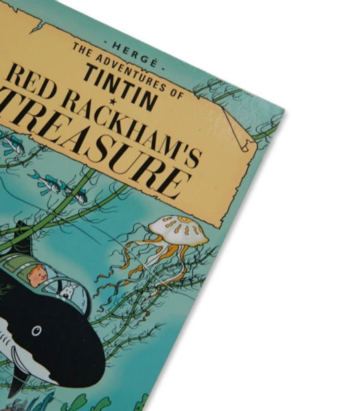 Tintin POSTCARD COVER: Red RackhamOs Treasure