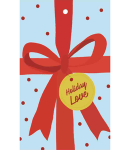 Chlea Paperie GIFT TAG HOLIDAY RED BOW