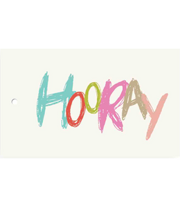 Chlea Paperie GIFT TAG HOORAY MULTICOLOR