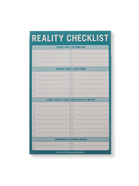 Knock Knock Reality Checklist Paper Notepad – Art&Science