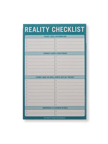 Knock Knock Reality Checklist Paper Notepad